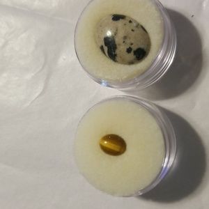 TIGER EYE & DALMATION JASPER, 7 X 5mm & 18 x 13mm Cabochons